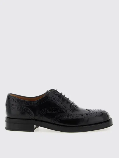 Church's Lace Up Leather Shoes With Brogue Detailing In Black