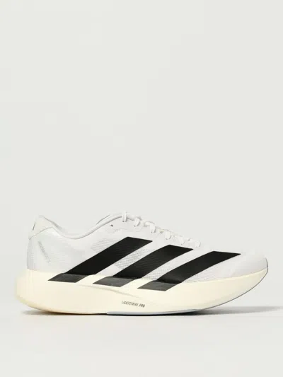 Adidas Originals Adidas Adizero Evo White Sneakers With Signature 3-stripes In Gray