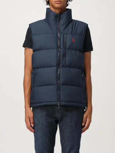 Polo Ralph Lauren Padded Gorham Navy Blue Vest In Blue