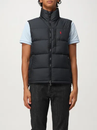 Polo Ralph Lauren Padded Gorham Black Vest In Blue