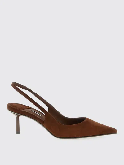Le Silla 'chic' Kitten Heel Slingback In Brown