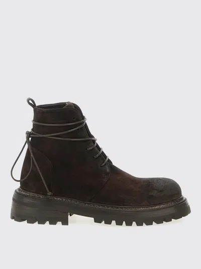 Marsèll Chunky Sole Combat Boots With Suede Finish In Brown