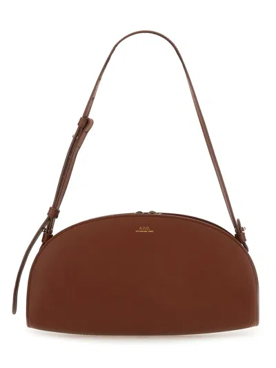 Apc Demi-lune Shoulder Bag One Size Hazelnut