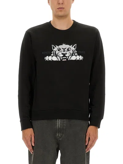 Kenzo Silm Fit Sweatshirt In Black