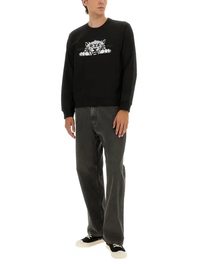 Kenzo Silm Fit Sweatshirt In Black