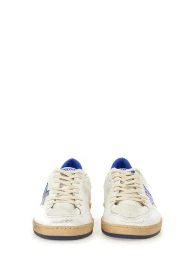 Golden Goose Vintage Low-top Sneakers With Laminated Leather Details In White