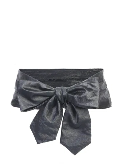 Philosophy Di Lorenzo Serafini Soft Belt With Bow In Gray