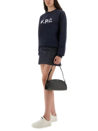 Apc Elisa Vpc Logo Sweatshirt In Inverted Print In Black