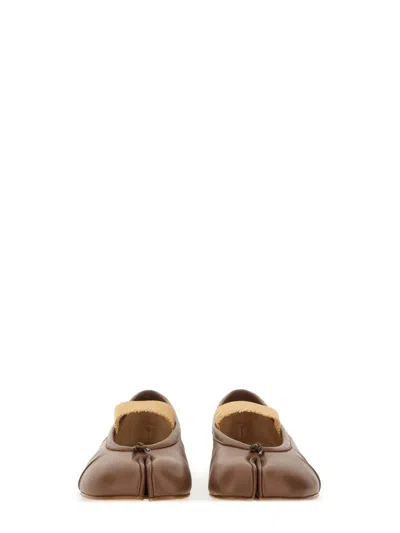 Maison Margiela Leather Ballerina Shoes Split Toe