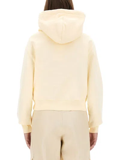 Jacquemus Cotton Hoodie In White