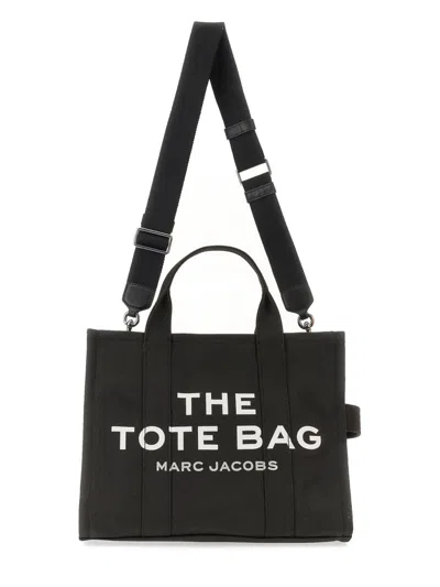 Marc Jacobs Black Canvas The Tote Bag Handbag In Black