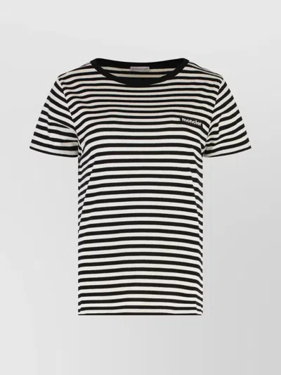Moncler Cotton Crew-neck T-shirt In Black