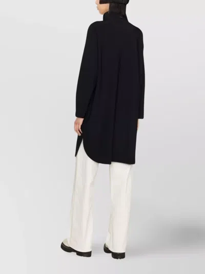 Herno Press-stud Single-breasted Coat In Blue