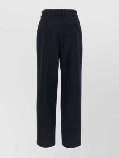 Blazé Milano Pleated Pocket Straight Trousers In Blue