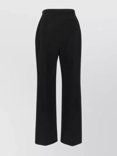 Givenchy Wool Trousers With High Waist And Wide Leg In Black