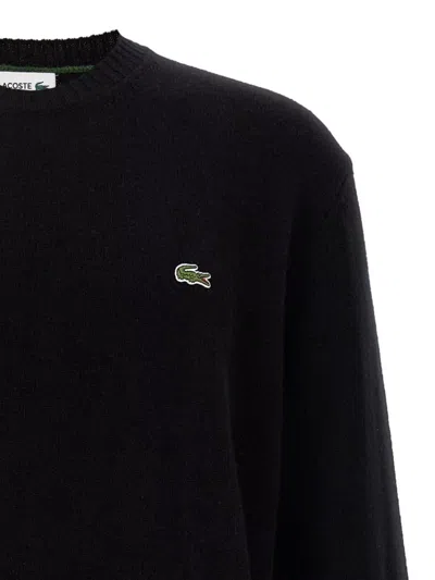 Lacoste Pullover In Cotone Nero In Black