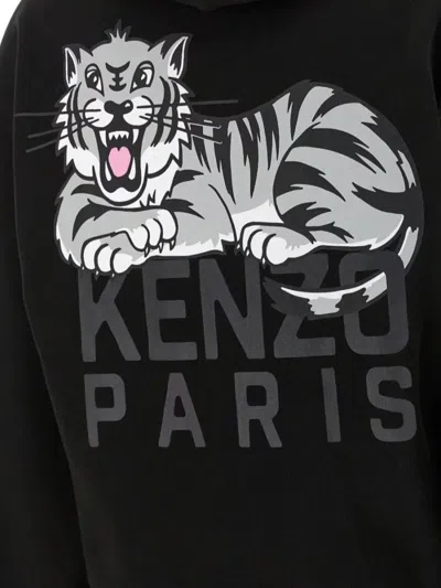 Kenzo 'happy Tiger' Hoodie Featuring Front Pockets