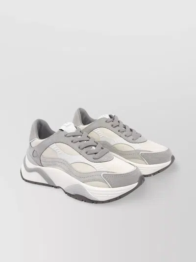 Philippe Model Low Top Sneakers Contrasting Panels In Gray