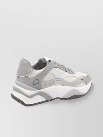 Philippe Model Low Top Sneakers Contrasting Panels In Gray