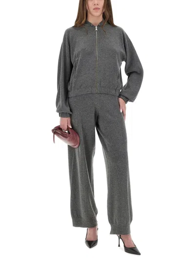 Fabiana Filippi Wool, Silk And Cashmere Sweatshirt In Gray