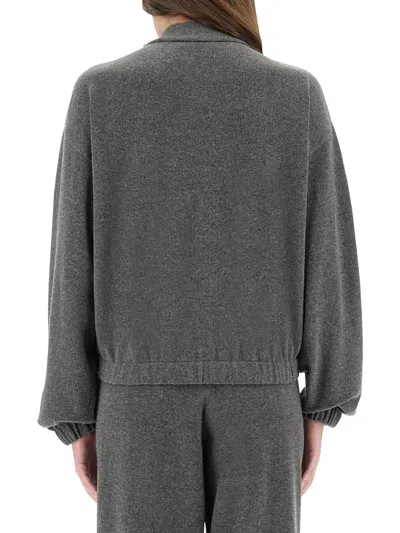 Fabiana Filippi Wool, Silk And Cashmere Sweatshirt In Gray