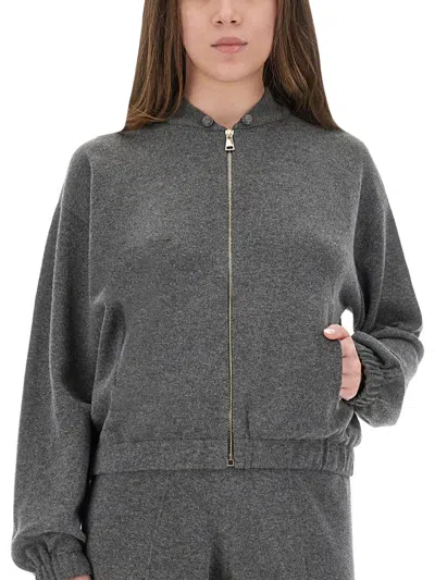 Fabiana Filippi Wool, Silk And Cashmere Sweatshirt In Gray