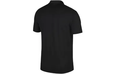 Nike Casual Breathable Solid Color Golf Short Sleeve Polo Shirt Black In Black