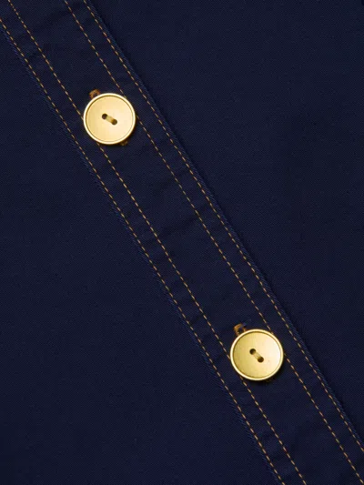 L'agence Velma Belted Shirt Mini Dress In Navy In Blue