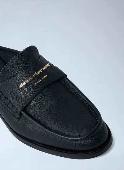 Alexander Wang Logo Lettering Slip-on Shoes In Neutral