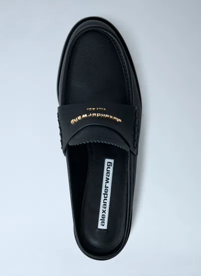 Alexander Wang Logo Lettering Slip-on Shoes In Neutral