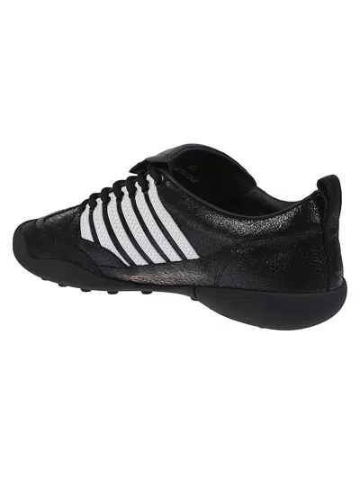 Dsquared2 Round Toe Low Top Lace-up Sneakers In Multi