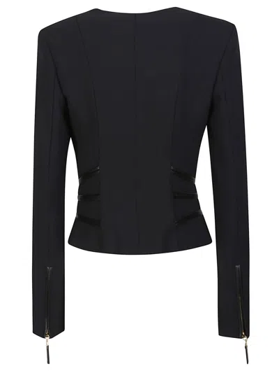 Elisabetta Franchi Elisbetta Franchi Black Zipped Jacket In Black