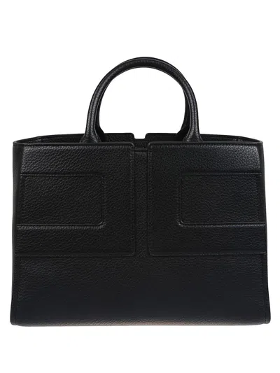 Elisabetta Franchi Structured Black Handbag With Versatile Carrying Options In Black
