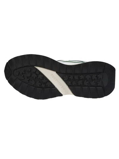 Dsquared2 Textured Mesh Sneakers Rubber Sole Pull Tab In White