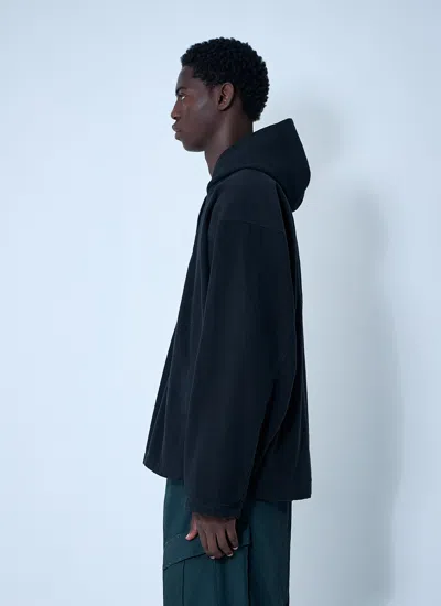 Balenciaga Hooded Zip-up Jacket For Men In Black