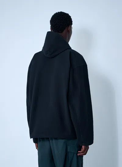 Balenciaga Hooded Zip-up Jacket For Men In Black