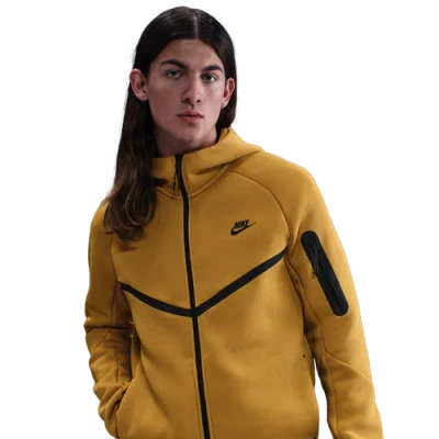 Nike Tech Windrunner Zip Hoodie In Yellow
