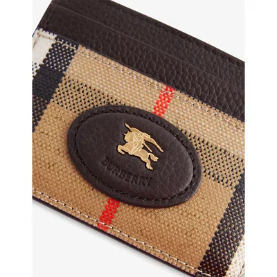 Burberry Textured Finish Cardholder Featuring Contrast Stitching In Sand
