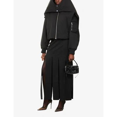 Jean Paul Gaultier Short Zip-up Jacket In Black