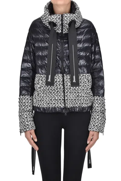 Herno Bouclè Inserts Down Jacket In Multi