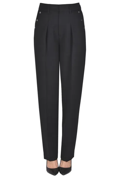 Dondup Metal Details Trousers In Black