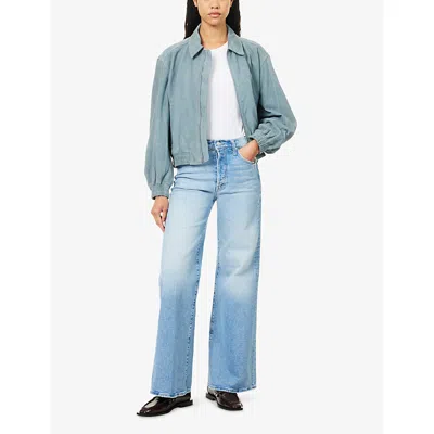 Mother The Tomcat Roller Skimp Jean In Puzzled In Blue