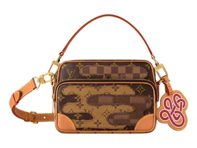 Pre-owned Louis Vuitton X Nigo Nil Shoulder Bag In Brown
