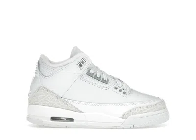 Pre-owned Jordan 3 Retro Pure Money (2025) Sneakers In White/metallic Silver In Multi