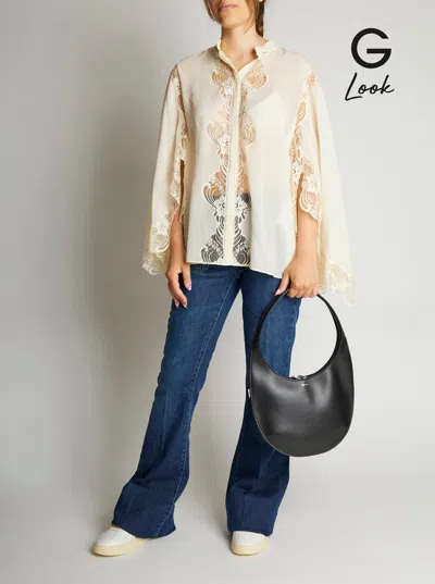 Coperni Medium Soft Swipe Leather Shoulder Bag In Black