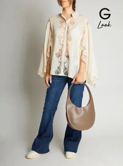 Coperni Medium Curved Shoulder Bag With Top Handle In Brown