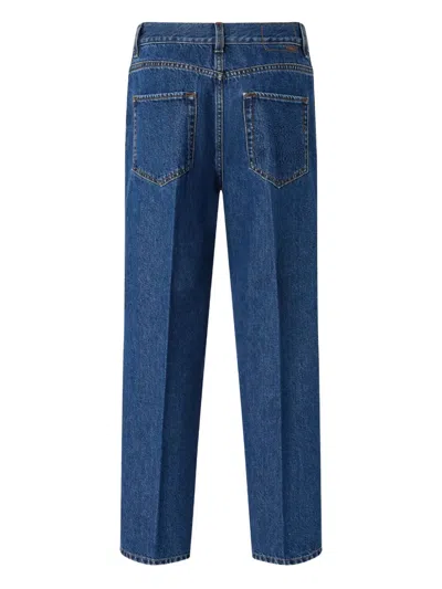 Pinko Split-hem Jeans In Blue