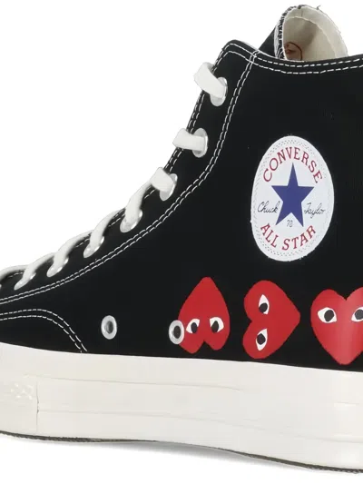 Comme Des Garçons Play X Converse Heart-print High-top Sneakers In Black