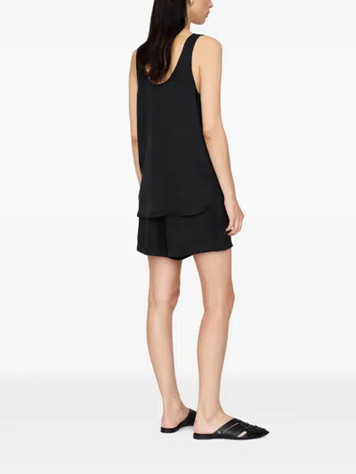 Anine Bing Evy Button-front Tank Top In Black