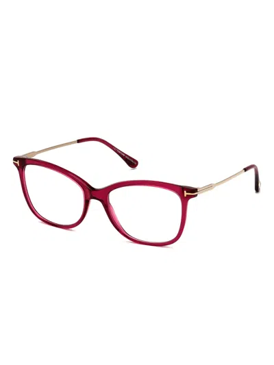 Tom Ford Square-frame Glasses In Red